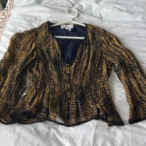 ba&sh Black and Gold Blouse